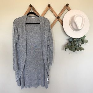 Long Heather Gray Cardigan